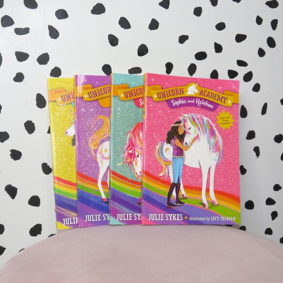 Unicorn Academy Book Lot Set of 4 by Julie Sykes - Picture 1 of 7